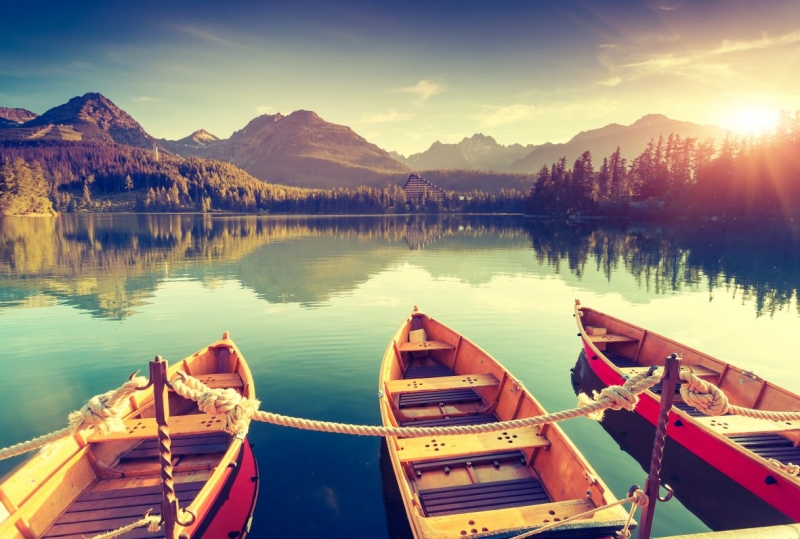 Mountain lake in National Park High Tatra